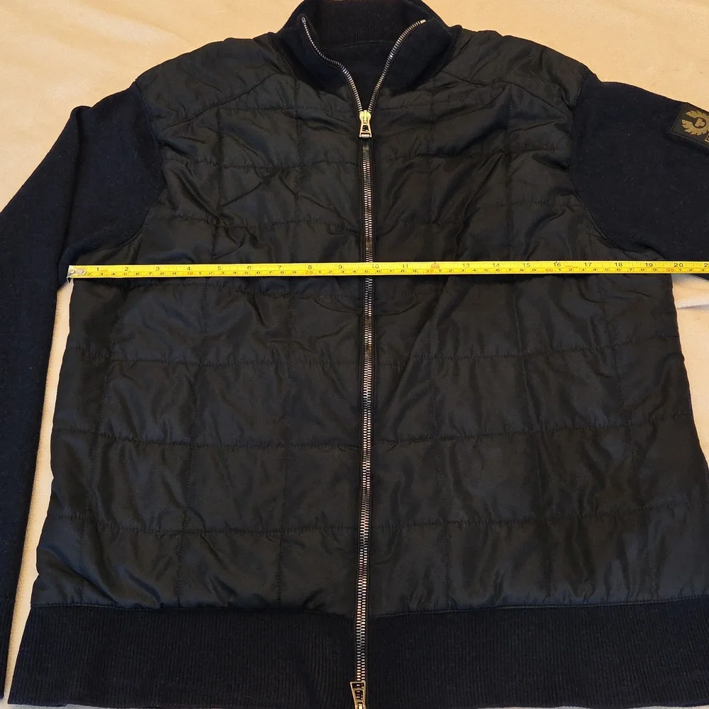 GUC Men's Belstaff Zip-Up Navy Sweater. Size Medium - Picture 2 of 8